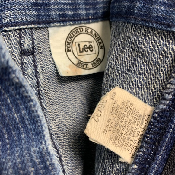 Vintage Pin Stripe Mens LEE Denim Blue Jeans - Picture 8 of 8